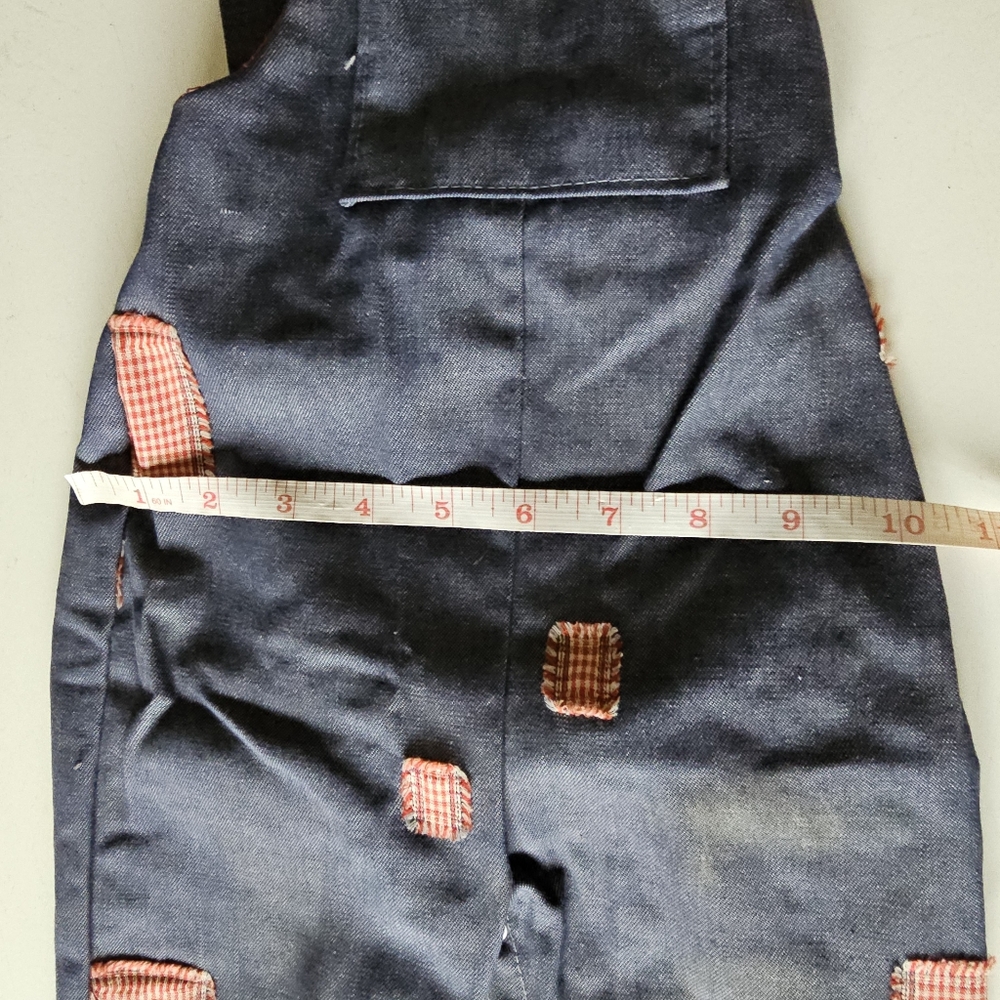 Vintage 1970s Baby Overalls with Patches - Picture 9 of 10